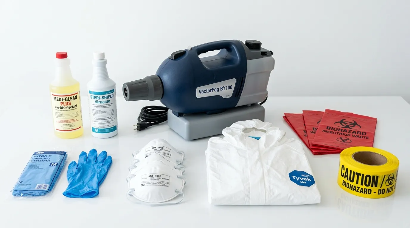 Professional biohazard remediation crew working in Sound Beach