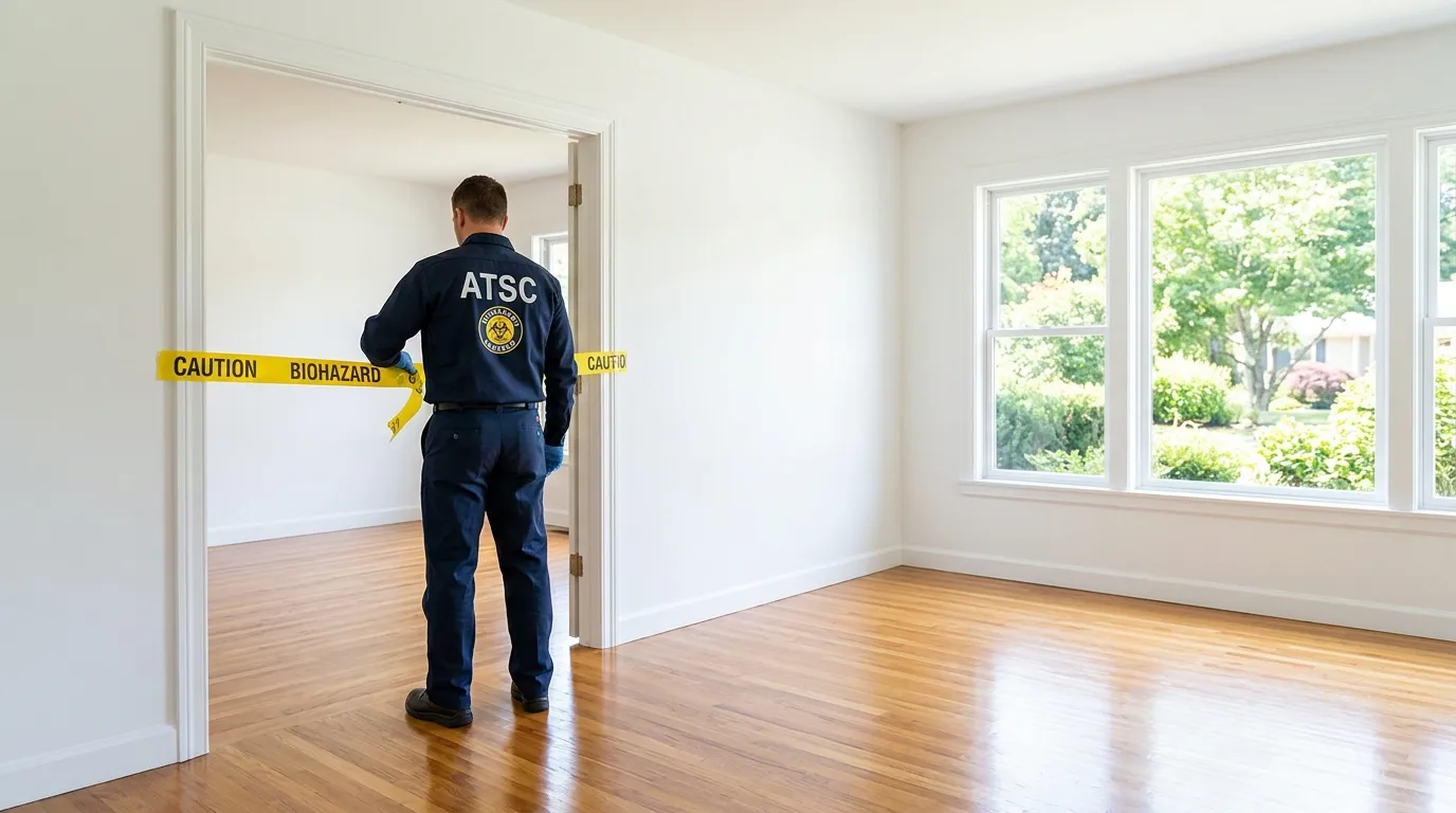 Certified biohazard cleanup crew performing Decomposition Cleanup in Sound Beach